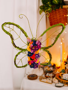 Floral Butterfly Wreath