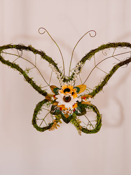 Floral Butterfly Wreath