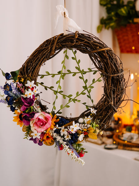 Solstice Pentacle Wreath (13 inch)