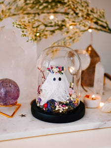 "May Queen" Ghostie In Glass Cloche (Mini)