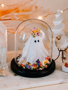 "May Queen" Ghostie In Glass Cloche