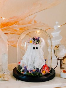 "May Queen" Ghostie In Glass Cloche