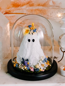 "May Queen" Ghostie In Glass Cloche