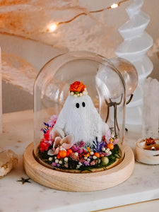 "May Queen" Ghostie In Glass Cloche (small)