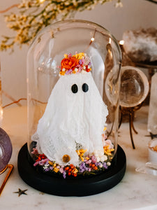 "May Queen" Ghostie In Glass Cloche