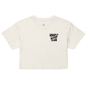 Retro "Spooky Club" Cropped Tee