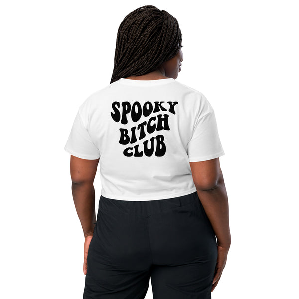 Retro "Spooky Club" Cropped Tee