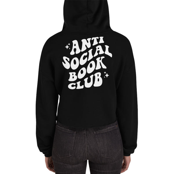 "Anti-Social Book Club" Cropped Hoodie