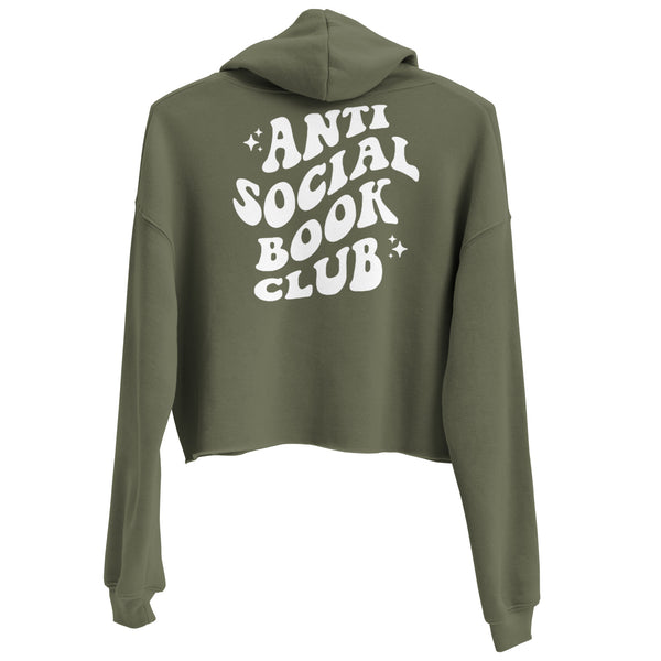"Anti-Social Book Club" Cropped Hoodie