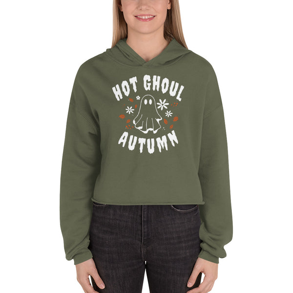 "Hot Ghoul Autumn" Cropped Hoodie