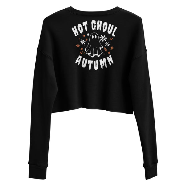 "Hot Ghoul Autumn" Cropped Crewneck Sweatshirt