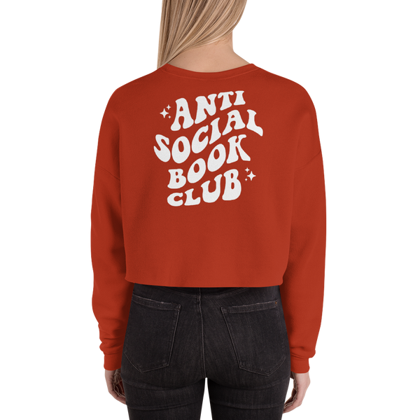 "Anti-Social Book Club" Cropped Sweatshirt
