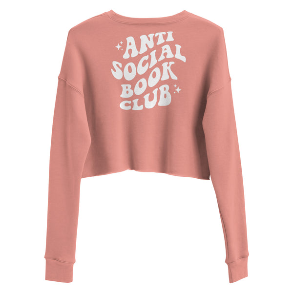 "Anti-Social Book Club" Cropped Sweatshirt