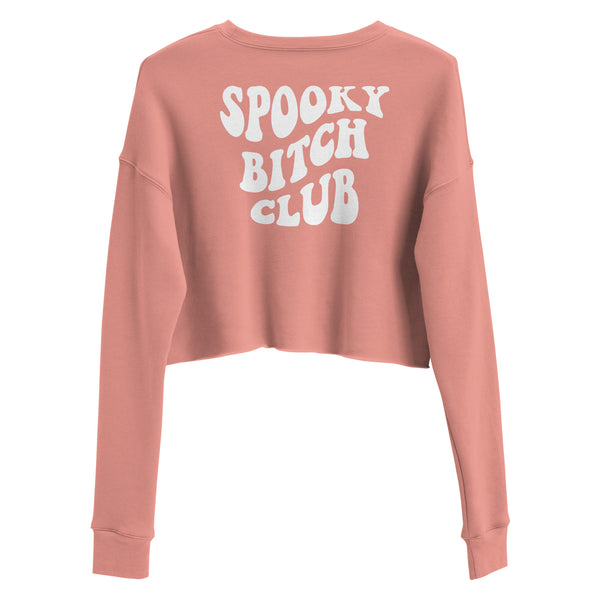 Retro "Spooky Club" Cropped Sweatshirt