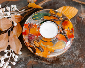 Autumn Harvest Tea Light Candle Holder