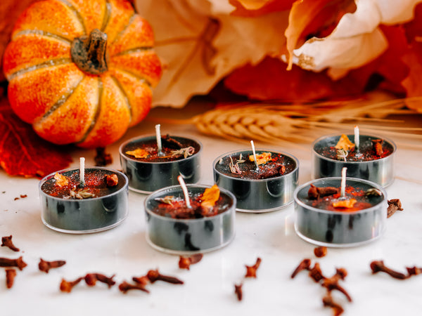 Spiced Pumpkin Tea Light Altar Candles