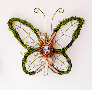 Dried Floral Butterfly Wreath