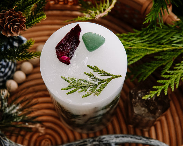 Unscented Winter Altar Candle