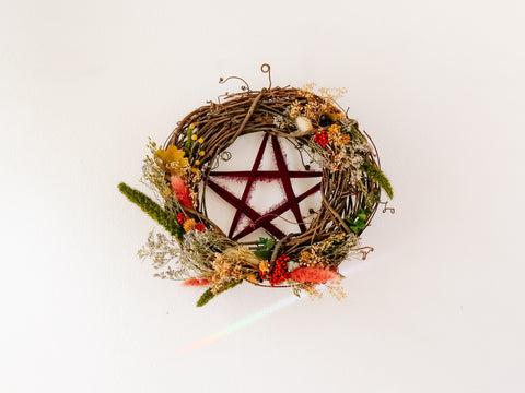 Mini Solstice Pentacle Wreath