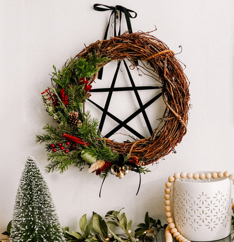 Yule Pentacle Wreath