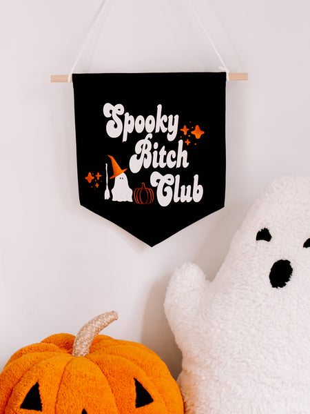 "Spooky Club" Canvas Pendant Sign