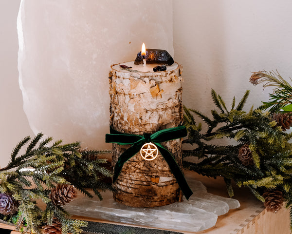 Unscented Winter Altar Candle