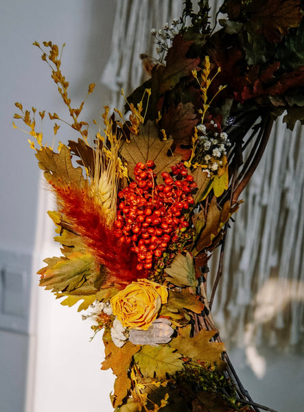 15” Dried Floral Wreath