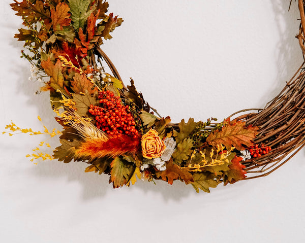 15” Dried Floral Wreath