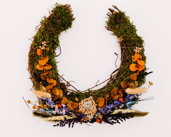 Dried Floral Lucky Horseshoe