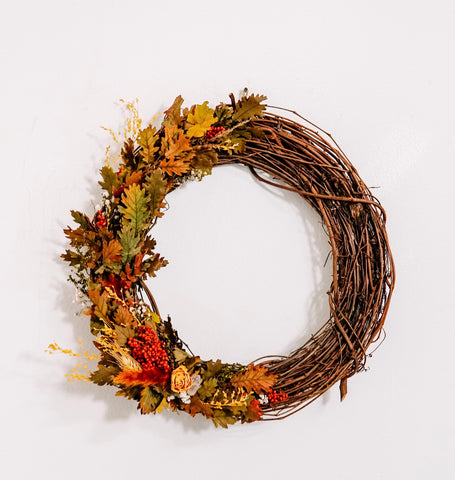 15” Dried Floral Wreath